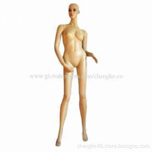 Make-up female standing mannequins, fashion design, fiberglass resin